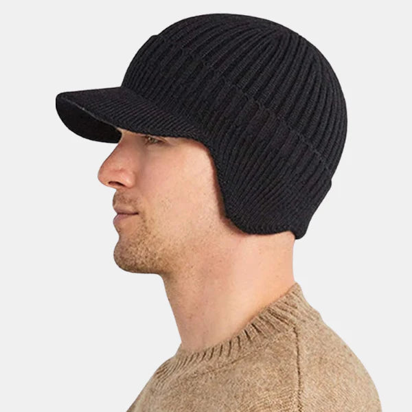 Bonnet d’Hiver pour Homme avec Visière – Chaleur et Protection Contre le Vent Beanie Electro Paris