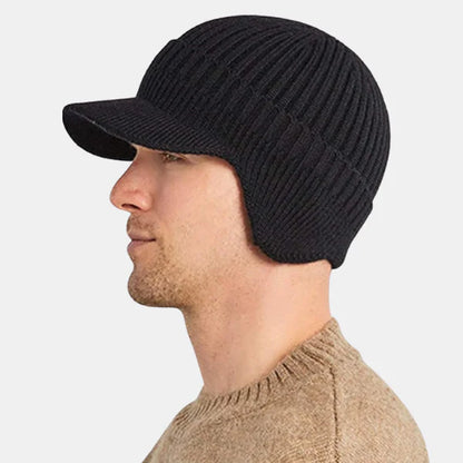 Bonnet d’Hiver pour Homme avec Visière – Chaleur et Protection Contre le Vent Beanie Electro Paris