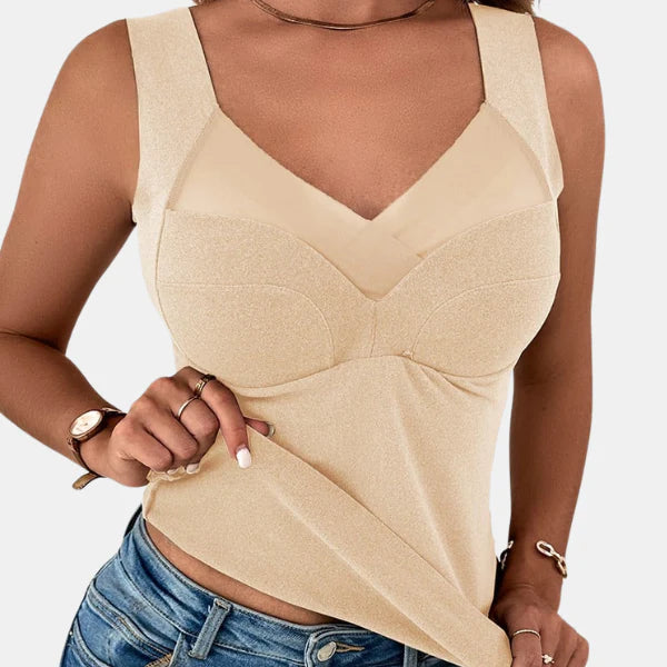 Body Thermique avec Rembourrage Poitrine – Chaleur et Protection Ultimes Fashion Electro Paris Beige S