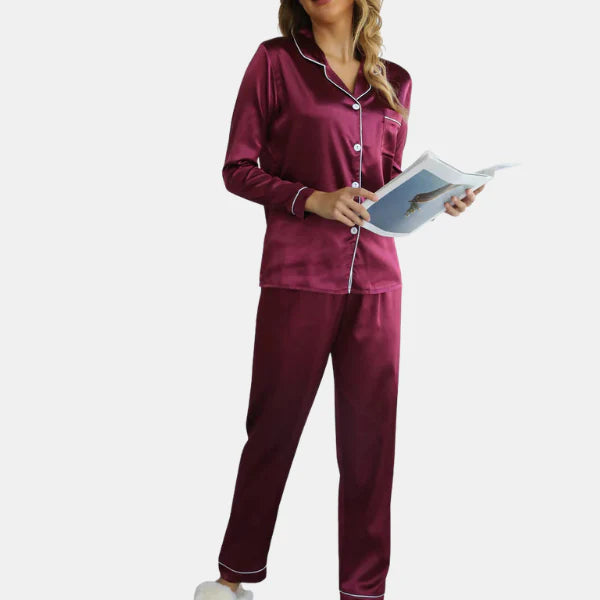 Pyjama Femme À Manches Longues Loungewear Set Electro Paris