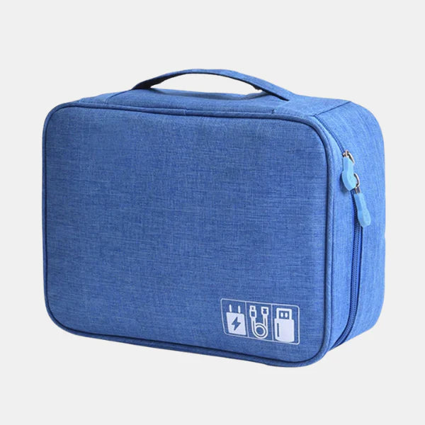 Sac Organisateur pour Électronique avec Plusieurs Compartiments – Solution de Rangement Intelligente Cosmetic & Toiletry Bags Electro Paris Bleu