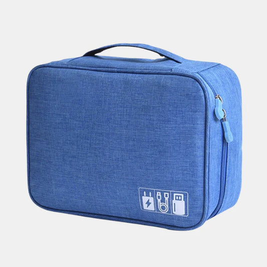 Sac Organisateur pour Électronique avec Plusieurs Compartiments – Solution de Rangement Intelligente Cosmetic & Toiletry Bags Electro Paris Bleu