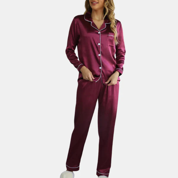 Pyjama Femme À Manches Longues Loungewear Set Electro Paris