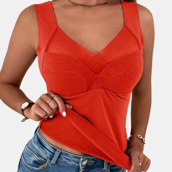 Body Thermique avec Rembourrage Poitrine – Chaleur et Protection Ultimes Fashion Electro Paris Rouge S