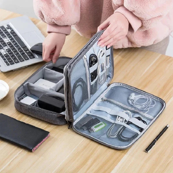 Sac Organisateur pour Électronique avec Plusieurs Compartiments – Solution de Rangement Intelligente Cosmetic & Toiletry Bags Electro Paris