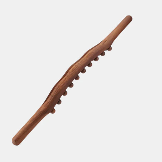 Baguette de Massage en Bois de Hêtre avec Perles – Thérapie Naturelle de Relaxation Manual Massage Tools Electro Paris