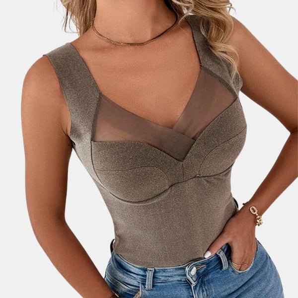 Body Thermique avec Rembourrage Poitrine – Chaleur et Protection Ultimes Fashion Electro Paris Brune S