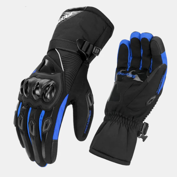 Gants de Moto Thermiques Isolés – Isolation Durable pour une Conduite en Toute Sécurité Gloves Electro Paris Bleu S