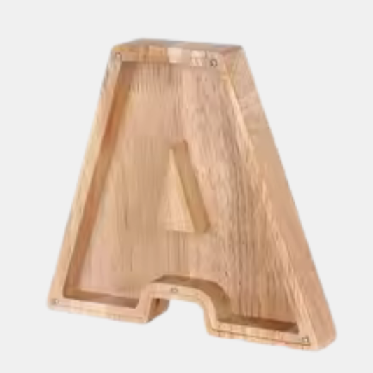 Tirelire Personnalisable – Boîte d’Épargne en Bois avec Initiales Electro Paris A