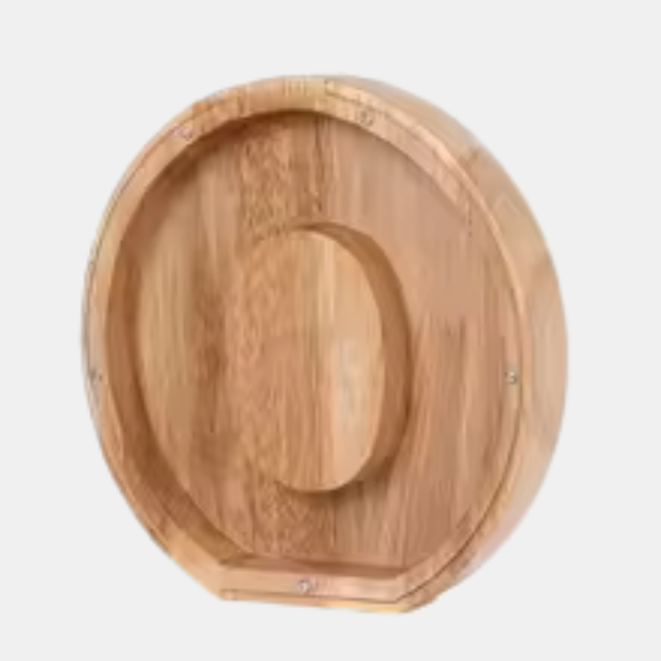 Tirelire Personnalisable – Boîte d’Épargne en Bois avec Initiales Electro Paris O