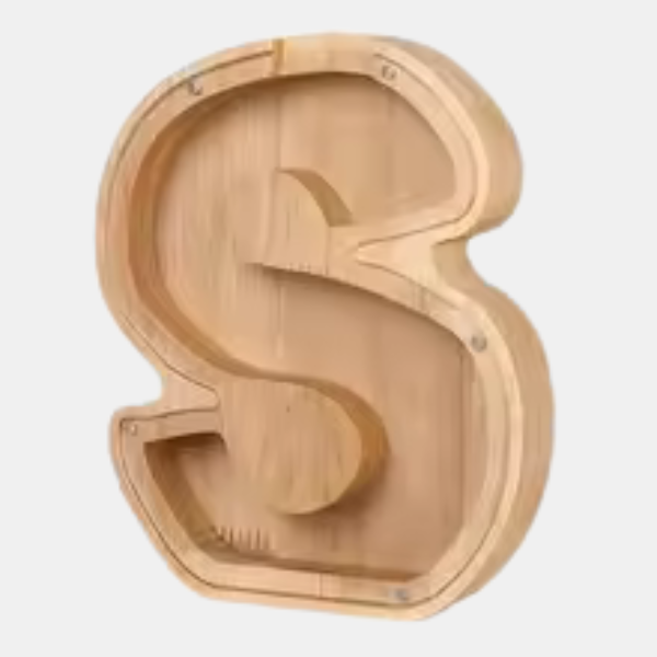 Tirelire Personnalisable – Boîte d’Épargne en Bois avec Initiales Electro Paris S