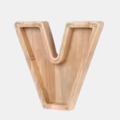 Tirelire Personnalisable – Boîte d’Épargne en Bois avec Initiales Electro Paris V
