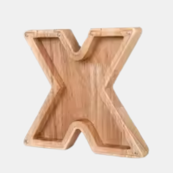 Tirelire Personnalisable – Boîte d’Épargne en Bois avec Initiales Electro Paris X
