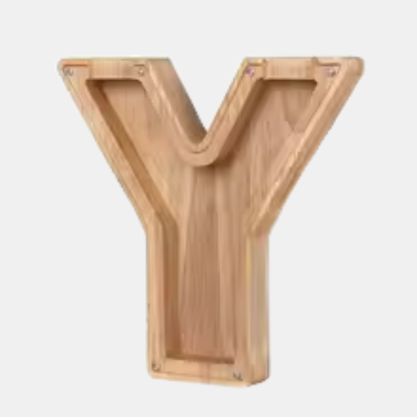 Tirelire Personnalisable – Boîte d’Épargne en Bois avec Initiales Electro Paris Y