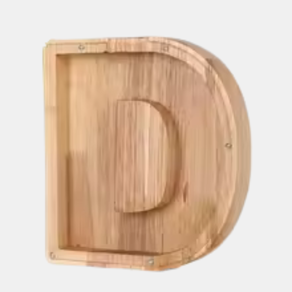 Tirelire Personnalisable – Boîte d’Épargne en Bois avec Initiales Electro Paris D