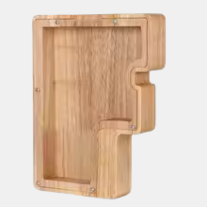 Tirelire Personnalisable – Boîte d’Épargne en Bois avec Initiales Electro Paris F