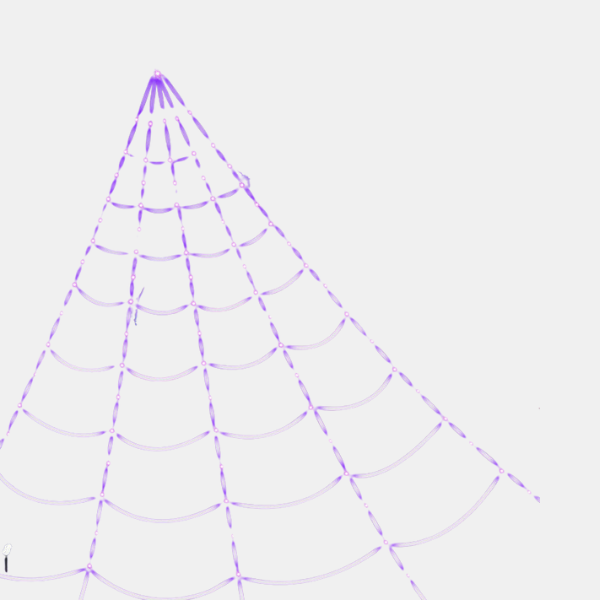 Toile d'Araignée Lumineuse Géante pour Halloween – Décoration XXL à LED pour Jardin et Maison Décorations saisonnières Electro Paris 1 Ensemble (Trois petites araignées portent)