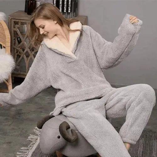 Pyjama En Polaire Sherpa – Confortable, Chaud Et Douillet Pour Les Soirées Froides Pajama set Electro Paris