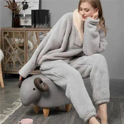 Pyjama En Polaire Sherpa – Confortable, Chaud Et Douillet Pour Les Soirées Froides Pajama set Electro Paris