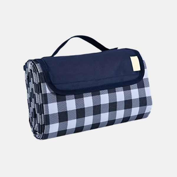 Très Grande Nappe de Pique-Nique pour Familles – Tapis d'Extérieur Pliable et Imperméable Mobilier d'extérieur et accessoires Electro Paris Grille Bleue