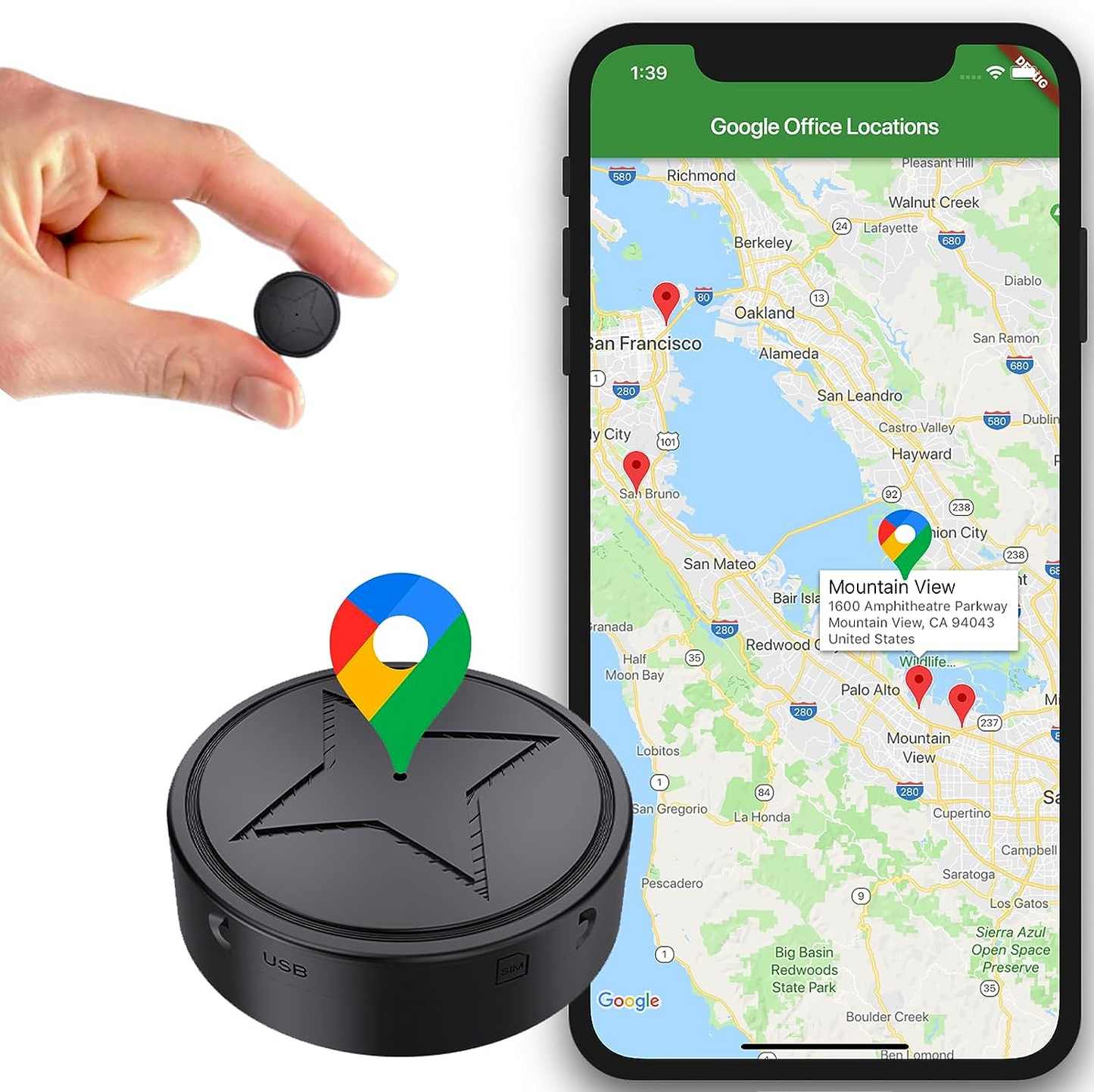 Mini Traceur GPS Magnétique pour Voitures – Dispositif de Suivi Antivol en Temps Réel Traceurs GPS Electro Paris Default