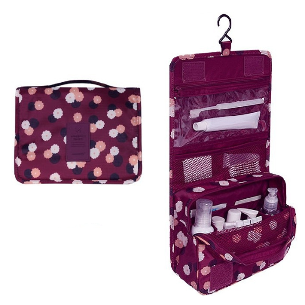 Trousse de Maquillage Imperméable à Suspendre Bekleidung & Accessoires > Taschen & Geldbörsen > Kulturbeutel Electro Paris Fleurs bordeaux
