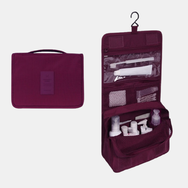 Trousse de Maquillage Suspendue – Organisateur de Voyage Imperméable Accessories Electro Paris Rouge foncé