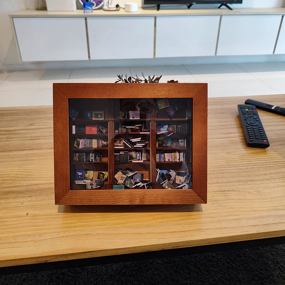 Bibliothèque Miniature Antistress Avec 200 Livres Artisanaux Pour Détente Et Sérénité Bookshelf Electro Paris