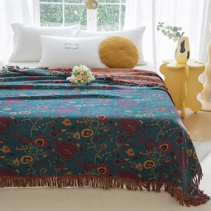 Couverture Réversible Night Flower – Douceur Florale et Élégance Envoûtante pour la Maison Blanket Electro Paris