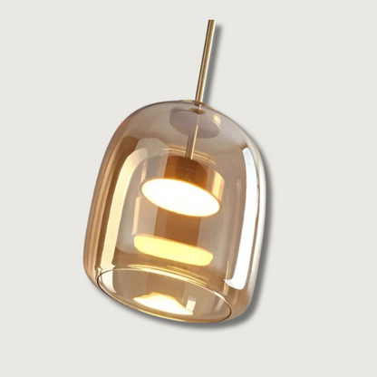 Lampe Suspendue – Élégance Moderne En Verre Pour Un Éclairage Raffiné Ceiling lamp Electro Paris Ambre B (Anchura 26 cm) Blanco frío