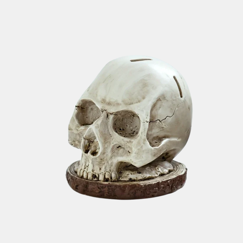 Porte-couteaux artisanal en forme de crâne pour un rangement unique dans la cuisine Accessoires de cuisine Electro Paris