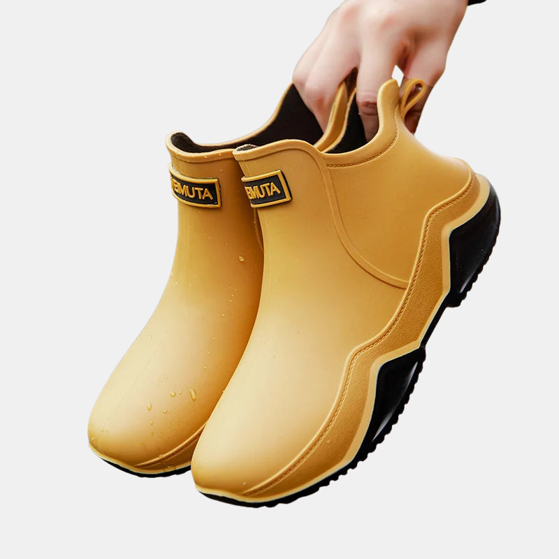 Bottes de pluie Imperméables pour Femmes – Semelle Antidérapante et Confort Bottes de cheville imperméables pour femmes Electro Paris Kaki 36