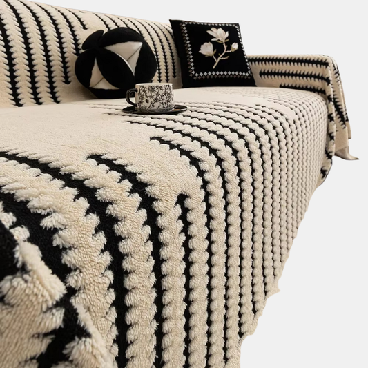 Housse De Canapé Douce Et Tuftée – Protection Confortable Et Élégante Pour Salon Et Maison Sofa cover Electro Paris Blanc 180x130cm