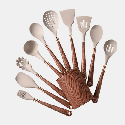 Ensemble d'Ustensiles de Cuisine en Silicone - Élégant et Pratique pour Cuisine Ustensiles de cuisine Electro Paris