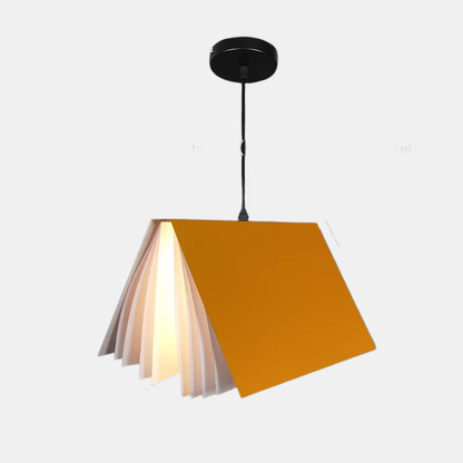 Suspension Livre Volant en Métal et PVC – Luminaire Suspendu Moderne Lumière Ceiling Light Electro Paris Jaune