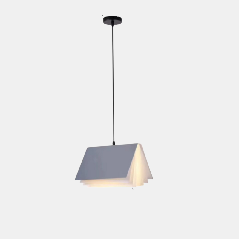 Suspension Livre Volant en Métal et PVC – Luminaire Suspendu Moderne Lumière Ceiling Light Electro Paris