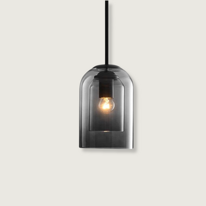 Lampe Suspendue en Verre Double Métallisé Vintage Design Industriel Ceiling lamp Electro Paris