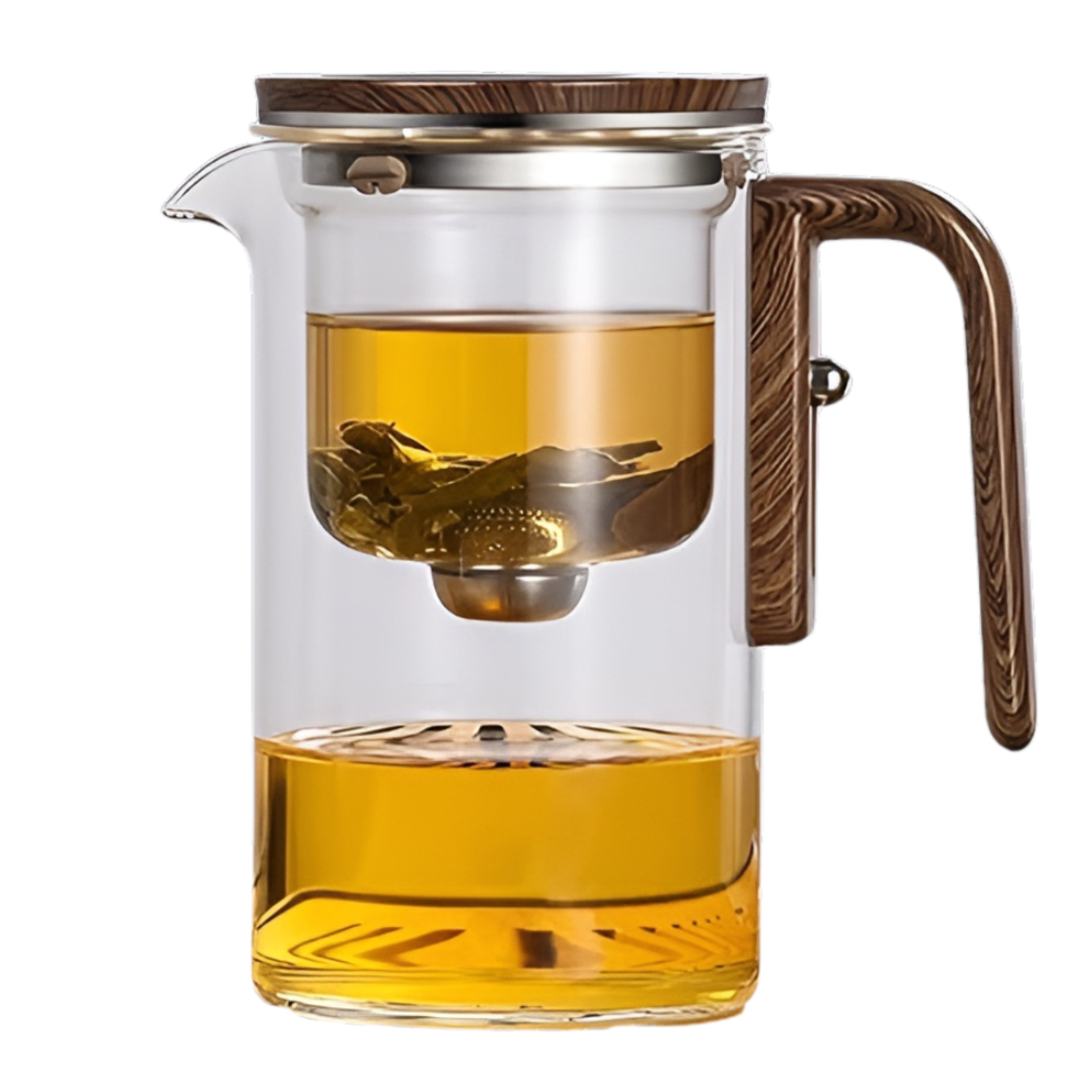 Théière – Théière En Verre Avec Poignée En Bois Pour Infusion Élégante Et Facile Glass Teapot with Wooden Handle Electro Paris Transparent 720ml