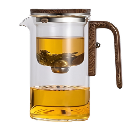 Théière – Théière En Verre Avec Poignée En Bois Pour Infusion Élégante Et Facile Glass Teapot with Wooden Handle Electro Paris Transparent 720ml