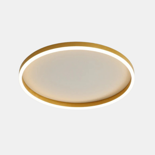 Plafonnier LED Design Rond pour Éclairage Salon Moderne et Économique Plafonnier Electro Paris Or Diamètre 30CM Lumière chaude (3000K)