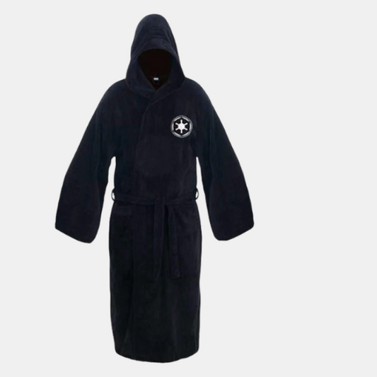 Peignoir en flanelle doux et confortable avec ceinture et poches Bath & Body Electro Paris Noir M