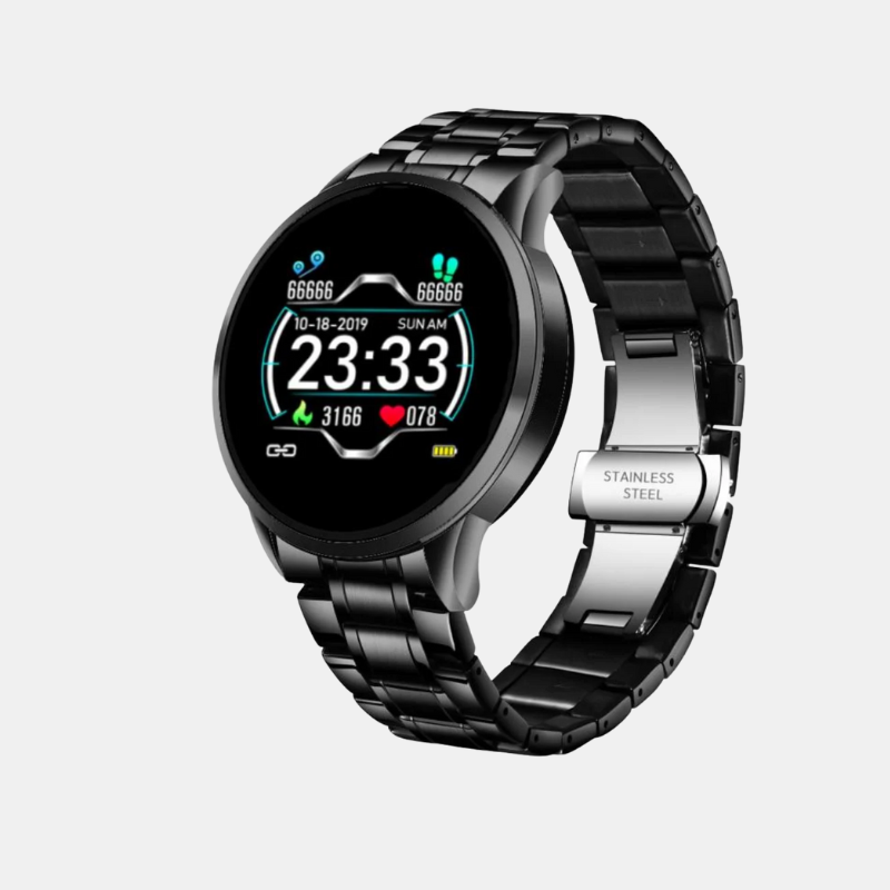 Montre Intelligente – Élégance Classique et Technologie Moderne Smartwatch Classic Electro Paris Noir