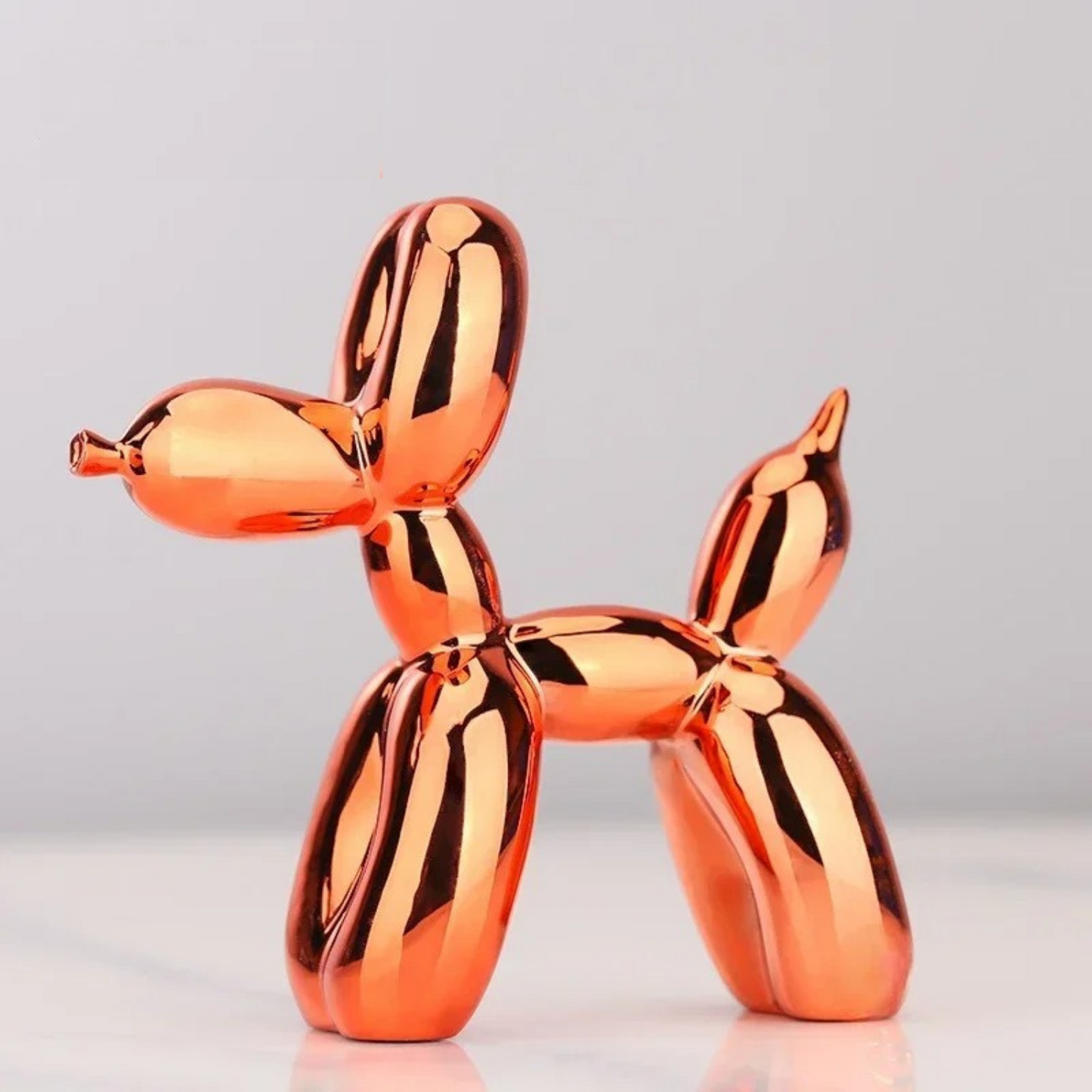 Figurine Chien Ballon Ludique – Sculpture en Résine pour Maison & Bureau Sculptures Electro Paris Orange 4x4x1.5 inches (10x10x4cm)
