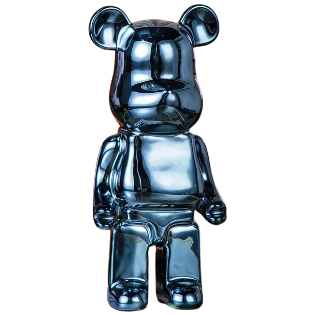 Sculpture Nordique d’Ours en Résine pour la Décoration Intérieure Bear Sculpture Electro Paris Bleu Height 10.6 inch (28 cm)