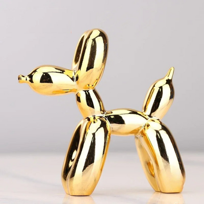 Figurine Chien Ballon Ludique – Sculpture en Résine pour Maison & Bureau Sculptures Electro Paris Or 4x4x1.5 inches (10x10x4cm)