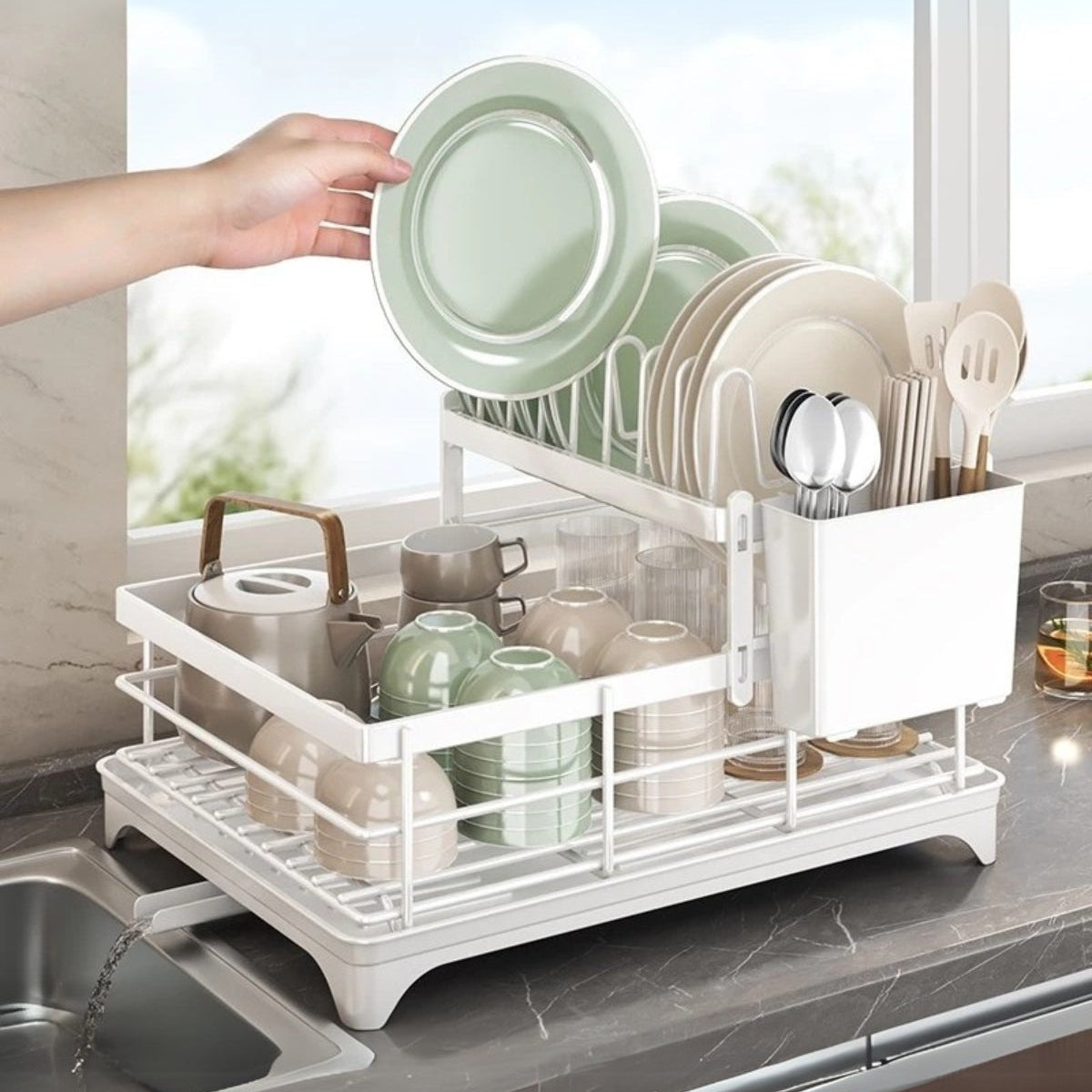 Égouttoir à Vaisselle Élégant – Organisation Moderne et Finition Luxueuse Kitchen Accessories Electro Paris