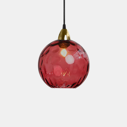 Suspension Globe en Verre avec Fer Forgé pour Éclairage d'Accentuation Moderne Luminaires Electro Paris Rouge Blanc froid
