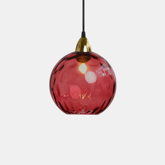 Suspension Globe en Verre avec Fer Forgé pour Éclairage d'Accentuation Moderne Luminaires Electro Paris Rouge Blanc froid