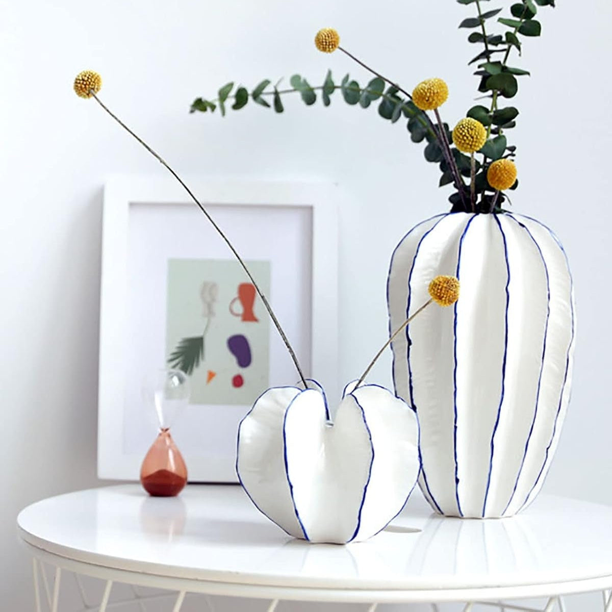 Vase Décoratif en Céramique Blanc – Élégance Moderne pour Salon Vases Electro Paris