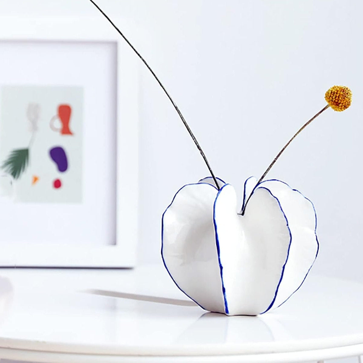 Vase Décoratif en Céramique Blanc – Élégance Moderne pour Salon Vases Electro Paris